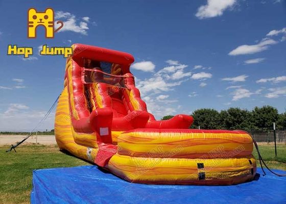 여름 물 게임을 위한 10m 팽창식 물 미끄럼 성숙한 크기 뛰어오르는 쾌활한 팽창식 활주