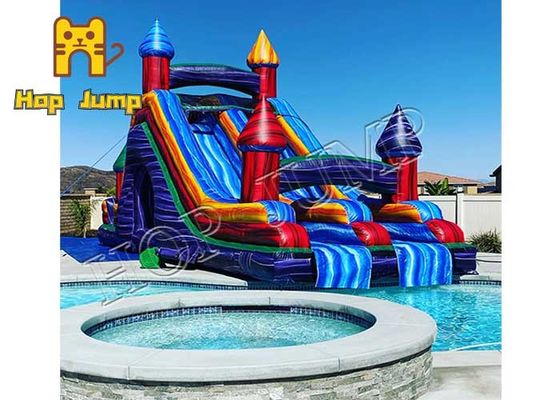 HOP JUMP 폴리염화비닐 키즈 Inflatables 바운스 하우스 및 워터 슬라이드 콤보